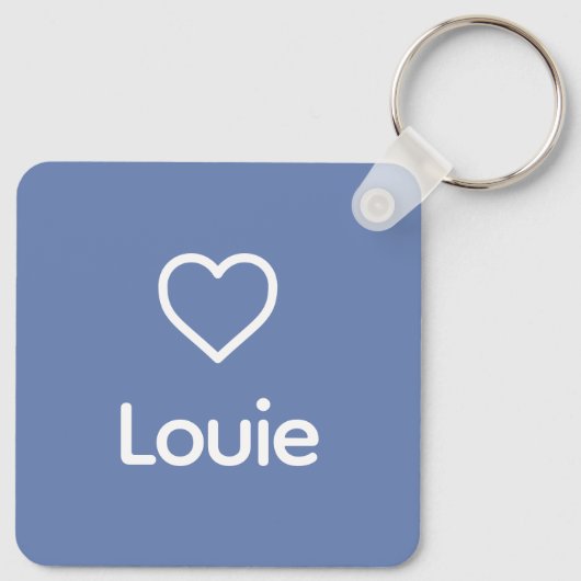 Jack Russell Terrier Aangepaste Naam Regenboog Vli Sleutelhanger (Achterkant)