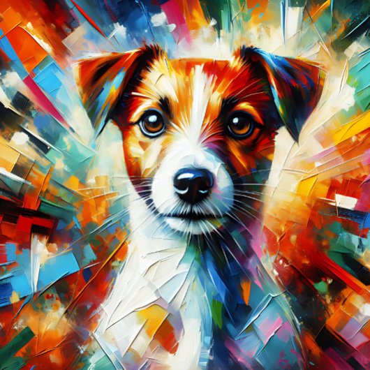 Jack Russell Terrier Acrylprint | Kleurrijk Legpuzzel