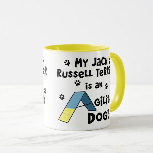 Jack Russell Terrier Agility Dog Mok (Voorkant rechts)