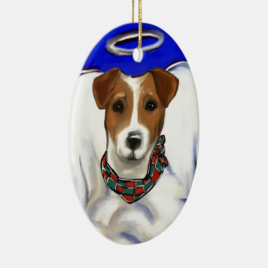 Jack Russell Terrier Angel Keramisch Ornament (Rechts)