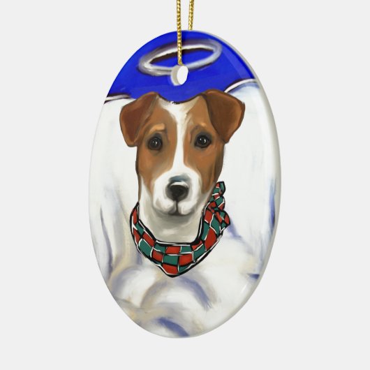 Jack Russell Terrier Angel Keramisch Ornament (Links)
