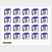 Jack Russell Terrier Angel Vierkante Sticker (Vel)