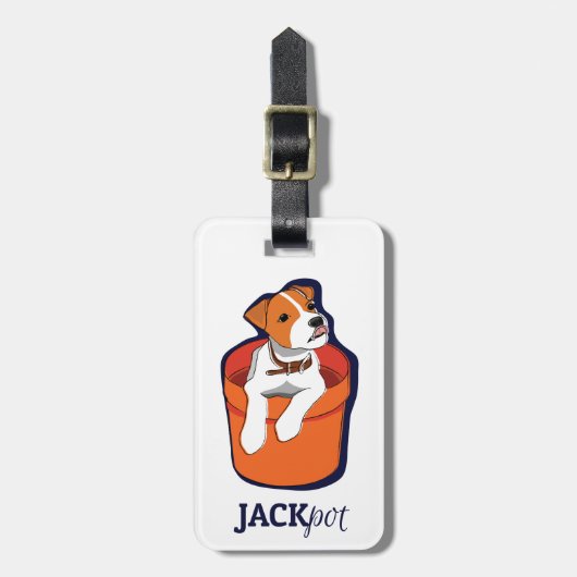 Jack Russell Terrier Bagagelabel (Voorkant verticaal)