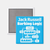 Jack Russell Terrier Barking Logic Magnet (Voorkant / Achterkant)