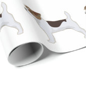 Jack Russell Terrier Basic Breed Illustratie Cadeaupapier (Rol Hoek)