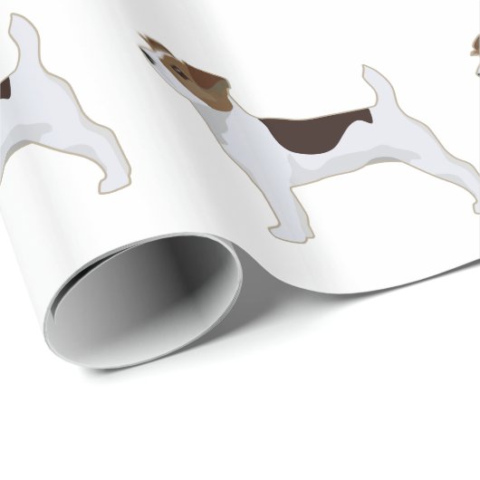 Jack Russell Terrier Basic Breed Illustratie Cadeaupapier (Rol Hoek)