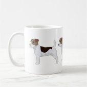 Jack Russell Terrier Basic Breed Illustratie Koffiemok (Links)