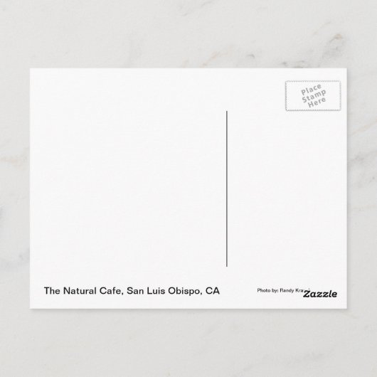 Jack Russell Terrier bij restaurantvenster Briefkaart (Achterkant)