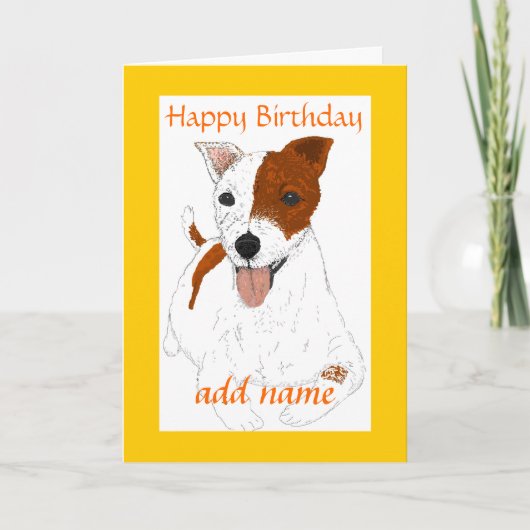 Jack Russell Terrier Birthday-kaart Kaart (Voorkant)