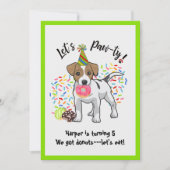 Jack Russell Terrier Birthday Party Invitation Kaart (Voorkant)