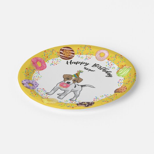 Jack Russell Terrier Birthday Party Paper Bord (Gekanteld)