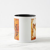 Jack Russell Terrier blaast en springt, herfst Mok (Midden)