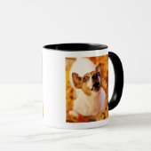 Jack Russell Terrier blaast en springt, herfst Mok (Voorkant rechts)