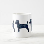 Jack Russell Terrier Black Waterverf Silhouette Koffiemok (Center)