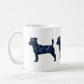 Jack Russell Terrier Black Waterverf Silhouette Koffiemok (Links)
