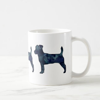 Jack Russell Terrier Black Waterverf Silhouette Koffiemok