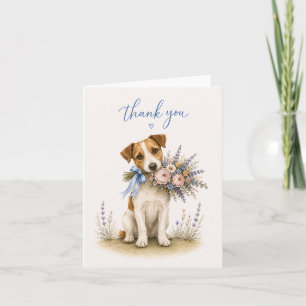Jack Russell Terrier Bloem Boeket Bedankt