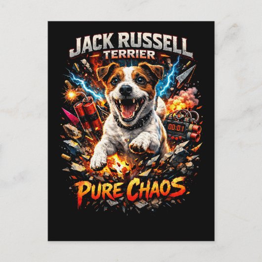 Jack Russell Terrier Briefkaart (Voorkant)