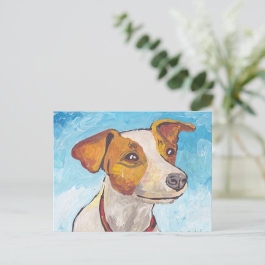 Jack Russell Terrier Briefkaart (Staand voorkant)