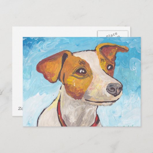 Jack Russell Terrier Briefkaart (Voorkant / Achterkant)