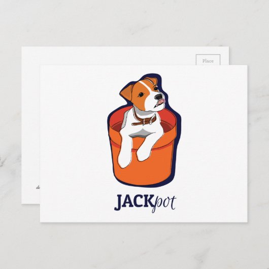 Jack Russell Terrier Briefkaart (Voorkant / Achterkant)