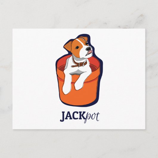 Jack Russell Terrier Briefkaart (Voorkant)