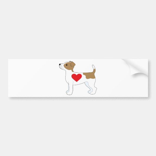 Jack Russell Terrier Bumpersticker (Voorkant)