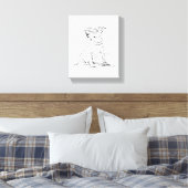Jack Russell Terrier Canvas Afdruk (Insitu (Slaapkamer))