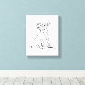 Jack Russell Terrier Canvas Afdruk (Insitu (Houten vloer))