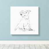 Jack Russell Terrier Canvas Afdruk (Insitu (Houten vloer))