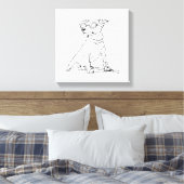 Jack Russell Terrier Canvas Afdruk (Insitu (Slaapkamer))