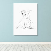 Jack Russell Terrier Canvas Afdruk (Insitu (Houten vloer))