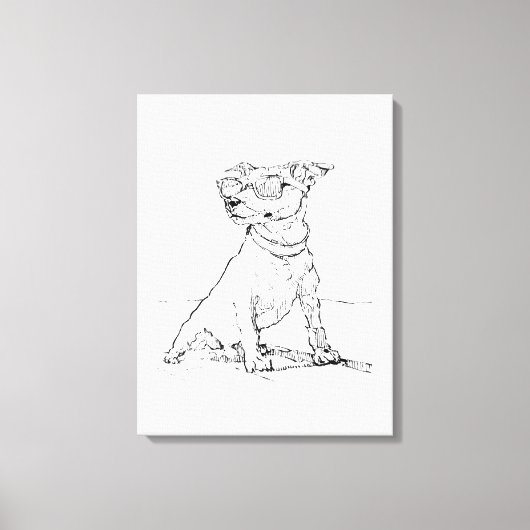 Jack Russell Terrier Canvas Afdruk (Voorkant)