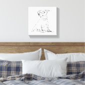 Jack Russell Terrier Canvas Afdruk (Insitu (Slaapkamer))