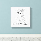 Jack Russell Terrier Canvas Afdruk (Insitu (Houten vloer))
