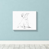 Jack Russell Terrier  Canvas Afdruk (Insitu (Houten vloer))