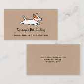 Jack Russell Terrier Cartoon Dog | Dier voor verzo Visitekaartje (Voorkant / Achterkant)