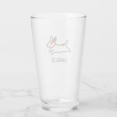 Jack Russell Terrier Cartoon Dog gepersonaliseerd Glas (Achterkant)