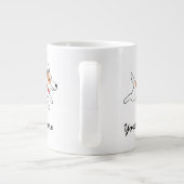 Jack Russell Terrier Cartoon Dog met aangepaste te Grote Koffiekop (Achterkant)