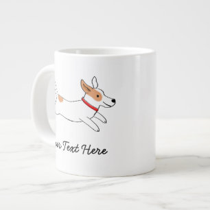 Jack Russell Terrier Cartoon Dog met aangepaste te Grote Koffiekop