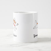 Jack Russell Terrier Cartoon Dog met aangepaste te Grote Koffiekop (Voorkant)