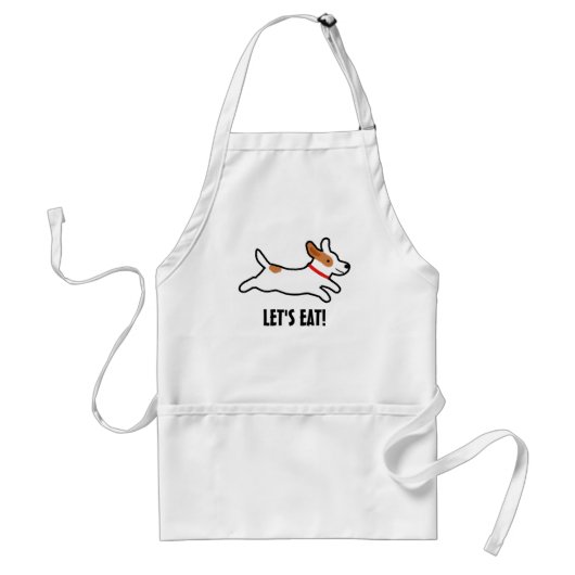 Jack Russell Terrier Cartoon Dog met aangepaste te Standaard Schort (Voorkant)