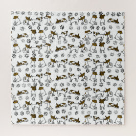 Jack Russell Terrier Cartoon Moeilijk Legpuzzel