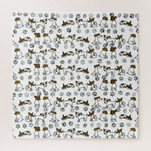 Jack Russell Terrier Cartoon Moeilijk Legpuzzel