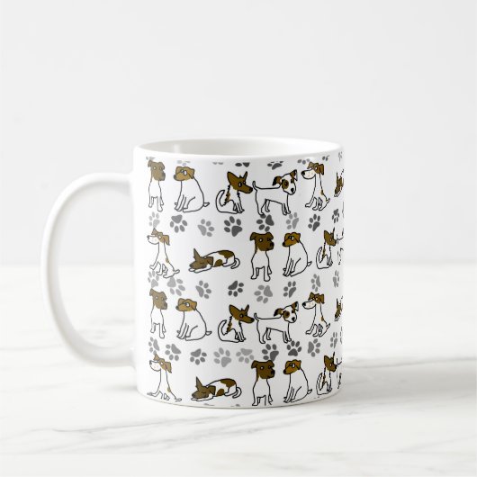 Jack Russell Terrier Cartoon Mok (Links)