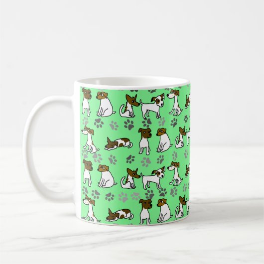 Jack Russell Terrier Cartoon Mok (Links)