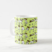 Jack Russell Terrier Cartoon Mug Koffiemok (Voorkant links)