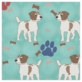Jack Russell Terrier Cartoon Stof