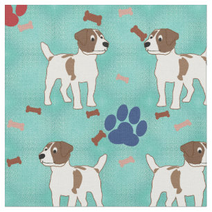 Jack Russell Terrier Cartoon Stof