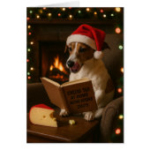 Jack Russell Terrier 'Cheese Tax' Christmas card (Voorkant)